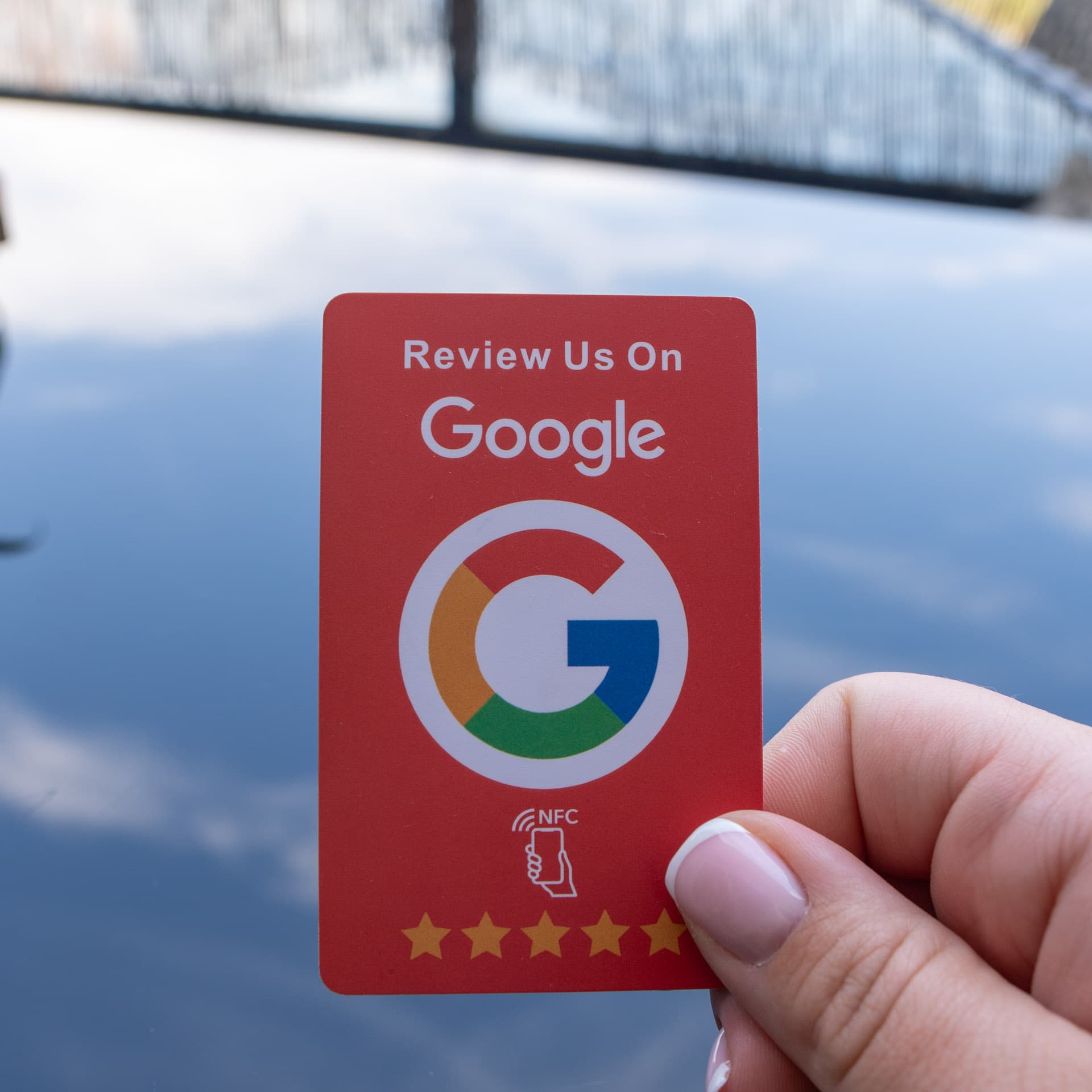 Google Review Card - Red