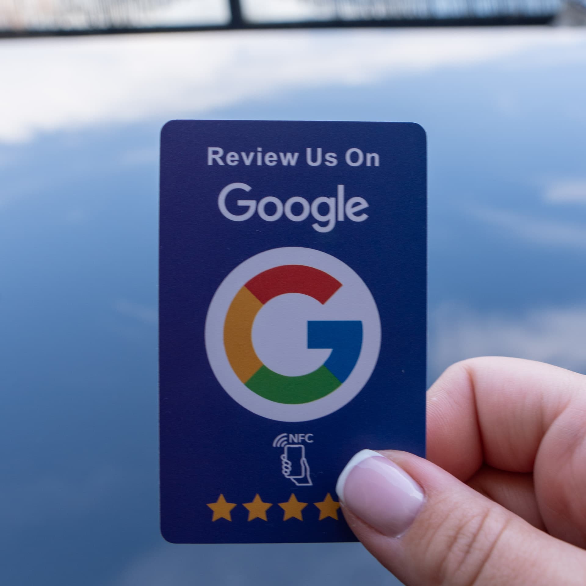 Google Review Card - Navy