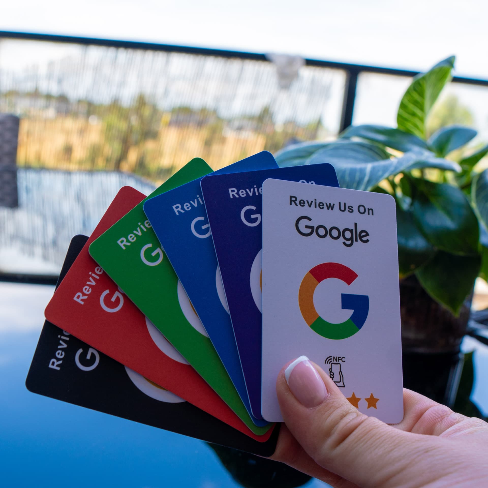 Google Review Card - Navy